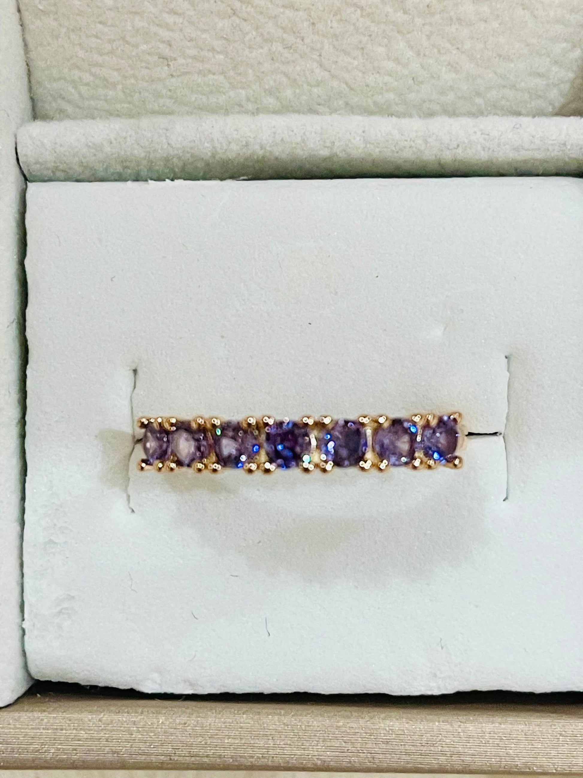 14K Shimmering Amethyst Earrings and Necklace Set.