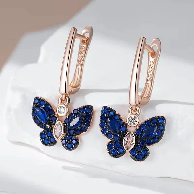14k Gold Filled Sapphire Earrings.