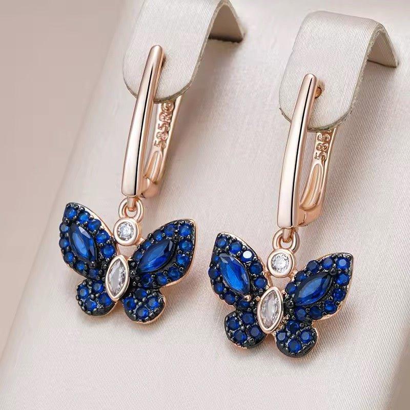 14k Gold Filled Sapphire Earrings.