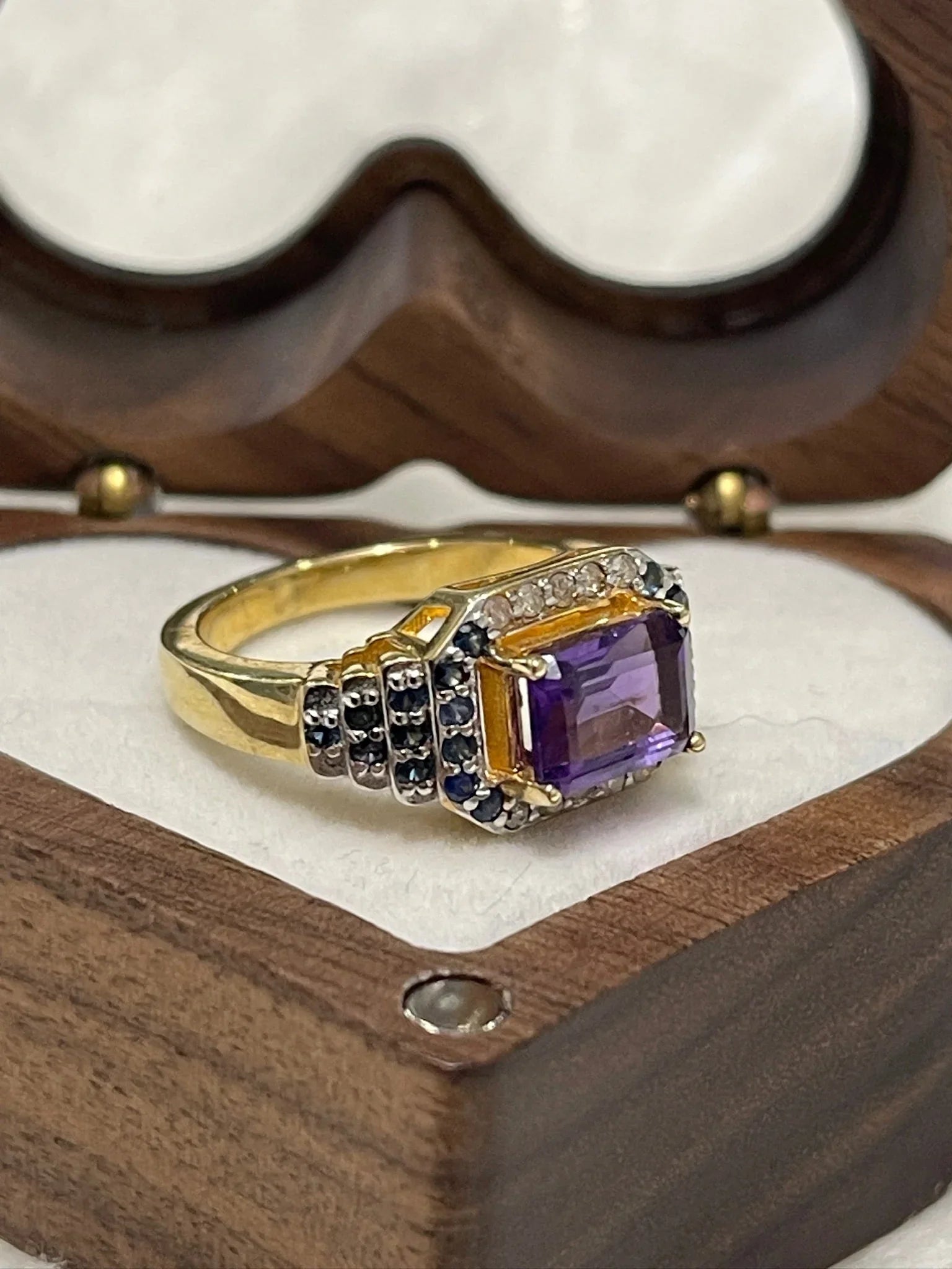 Amethyst and Sapphire Ring.