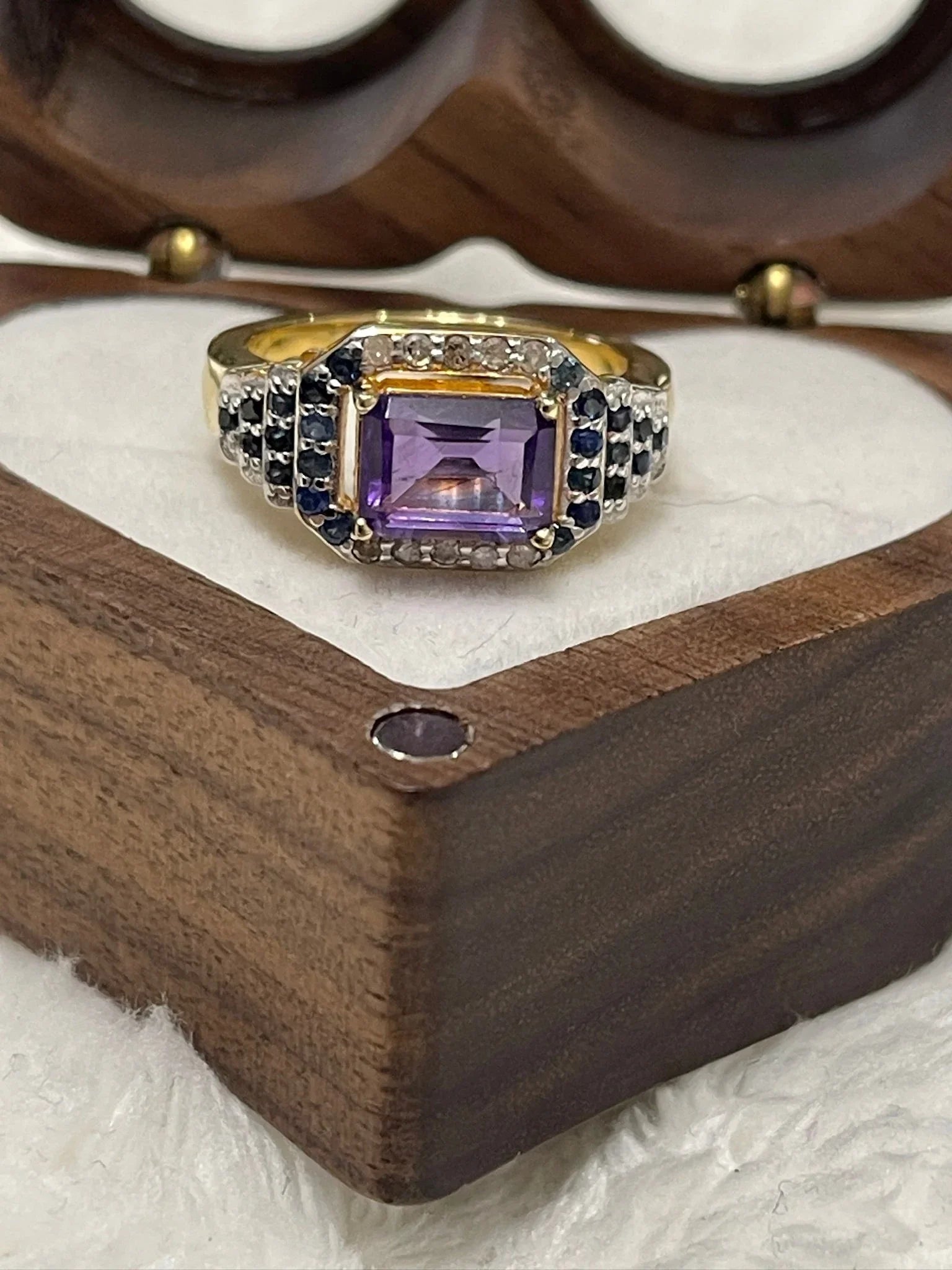 Amethyst and Sapphire Ring.