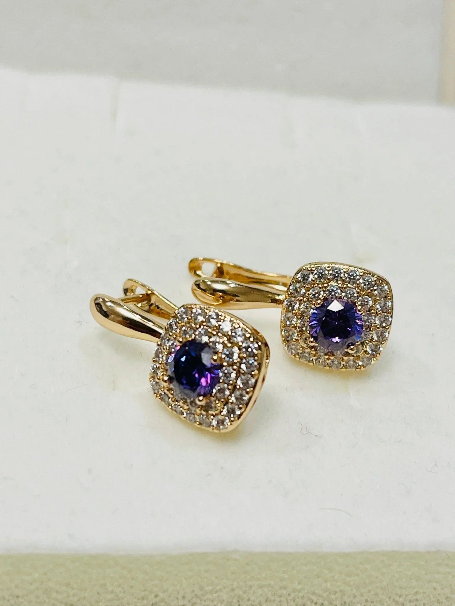 Amethyst Set in 14k Rolled Gold.