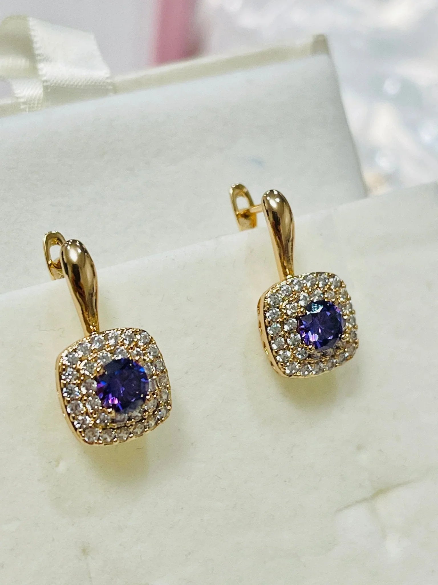 Amethyst Set in 14k Rolled Gold.