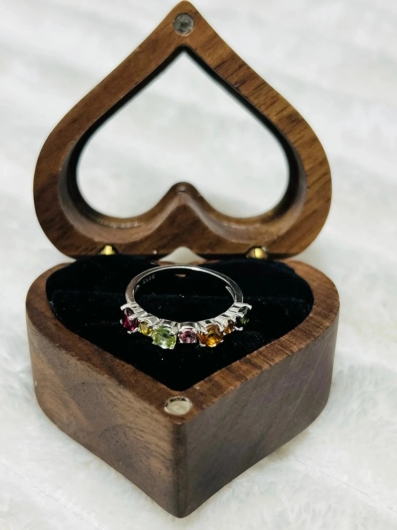 Chic Rainbow Sapphire Band – Sterling Silver with 14K Gold Plating - Eva & Elie