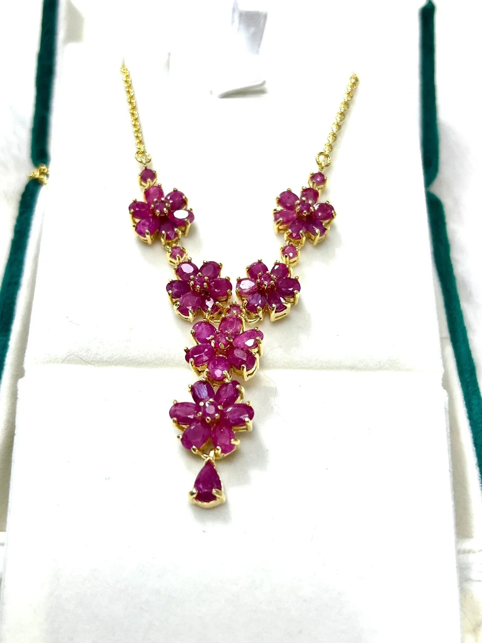 Genuine Pink Ruby Necklace.