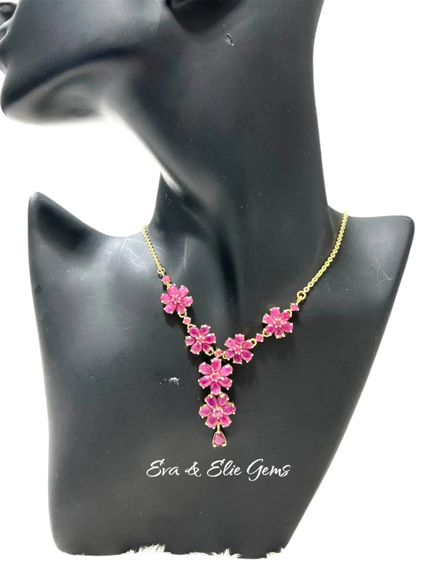 Genuine Pink Ruby Necklace.