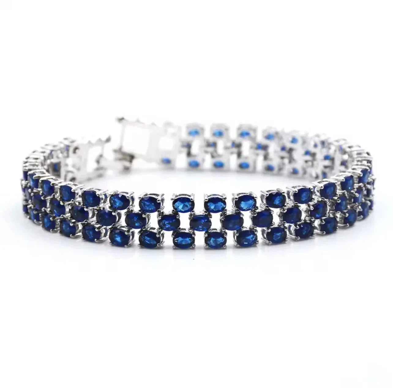 Geometric Triple - Gemstone Bracelets – Gold - Plated Sterling Silver - Eva & Elie