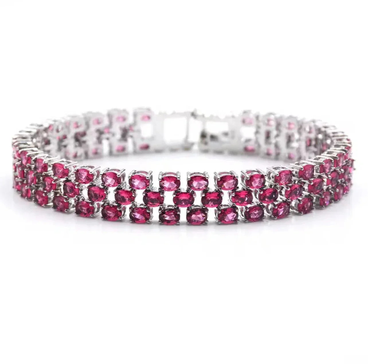 Geometric Triple - Gemstone Bracelets – Gold - Plated Sterling Silver - Eva & Elie