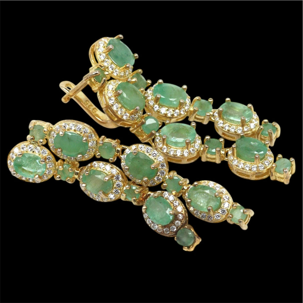 Handmade Colombian Emerald Earrings