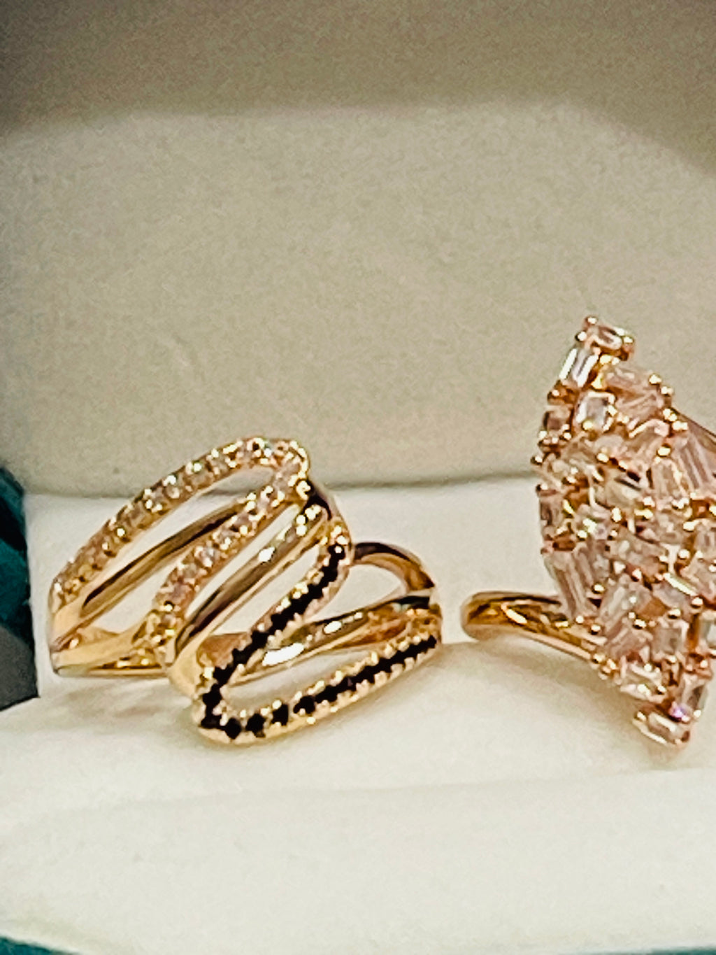 14k Rolled gold Ring Set