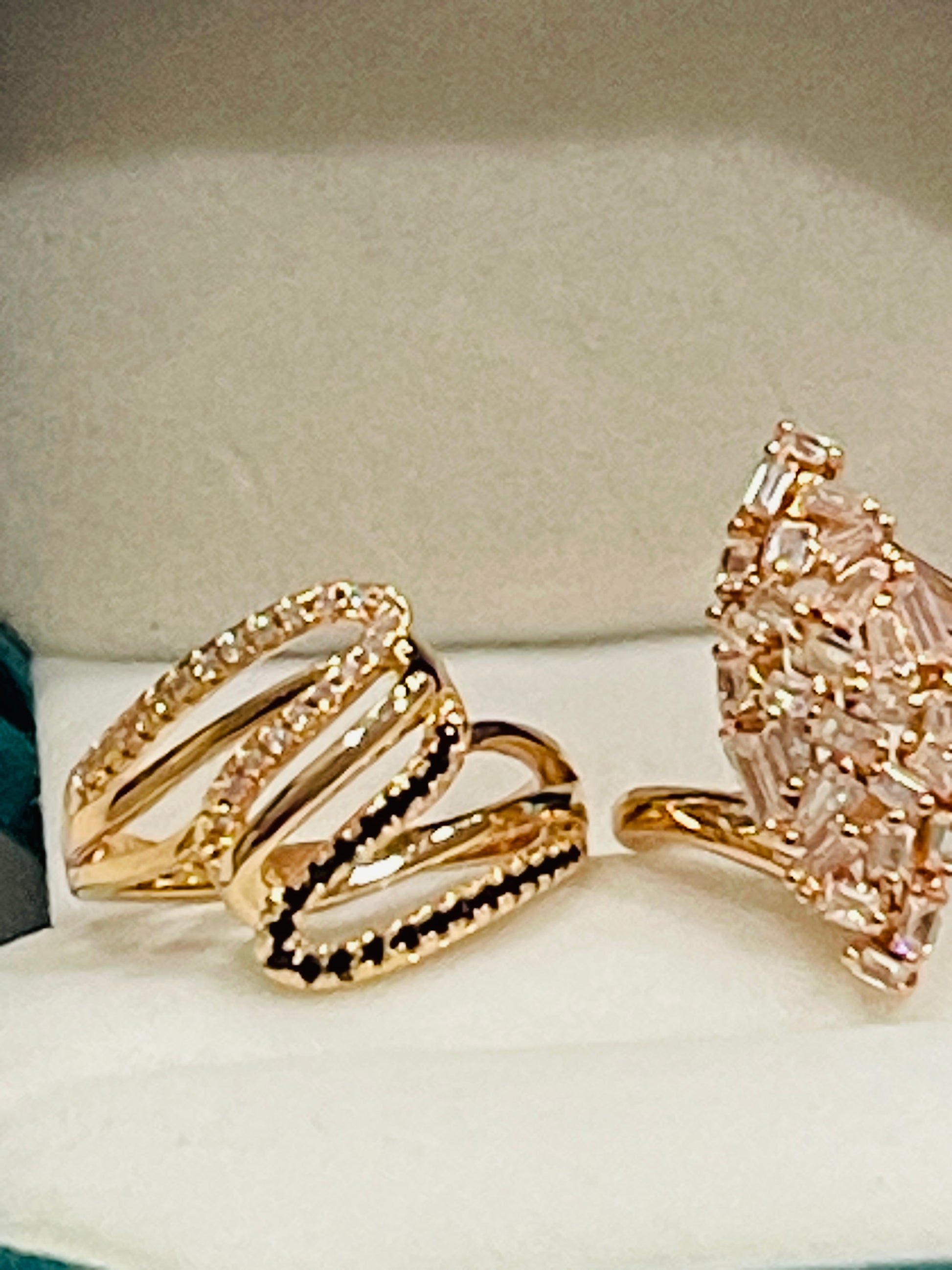 14k Rolled gold Ring Set