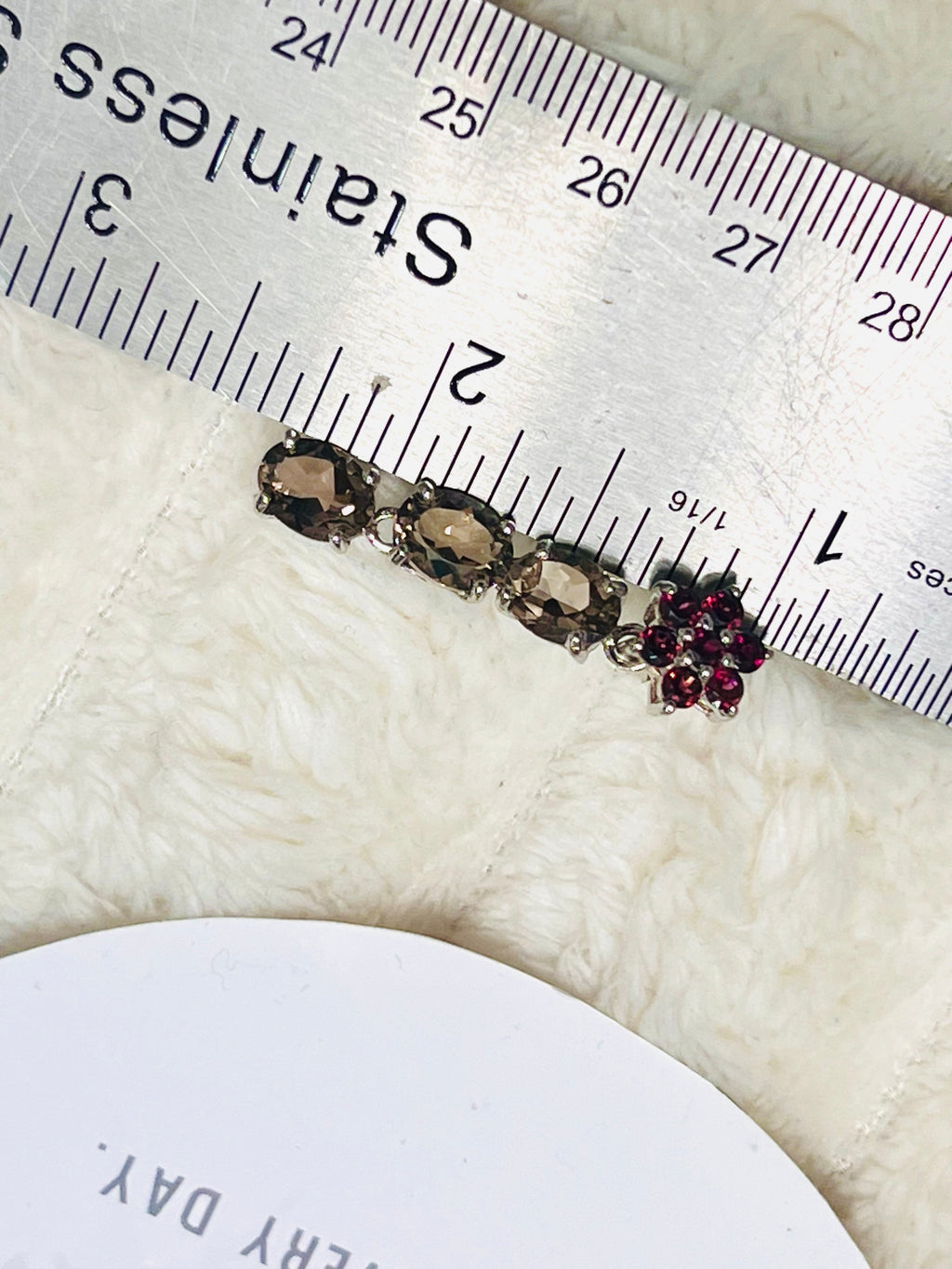 Handmade Smokey Quartz and Rhodolite Garnet Earrings