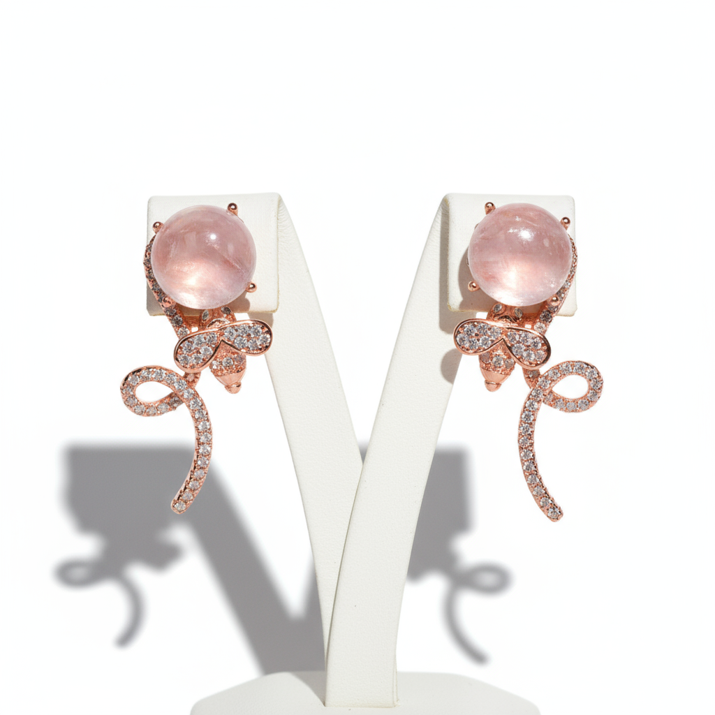 Handmade Full Moon White Moonstone Earrings