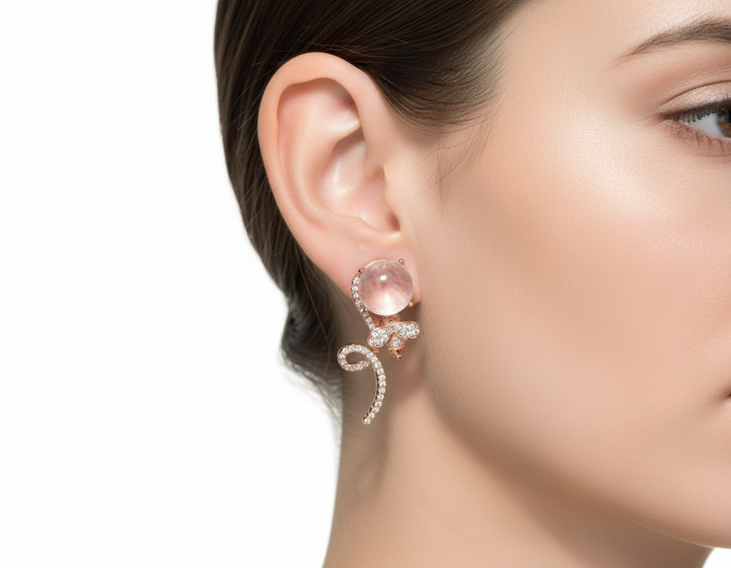 Handmade Full Moon White Moonstone Earrings