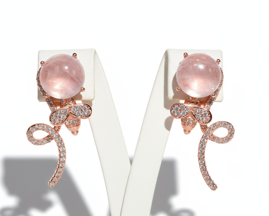 Handmade Full Moon White Moonstone Earrings