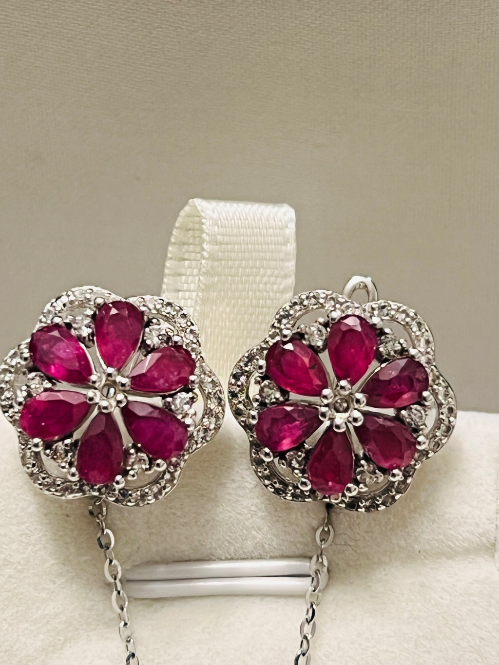 Handmade Natural Ruby Bloom- “The Neptune Set”