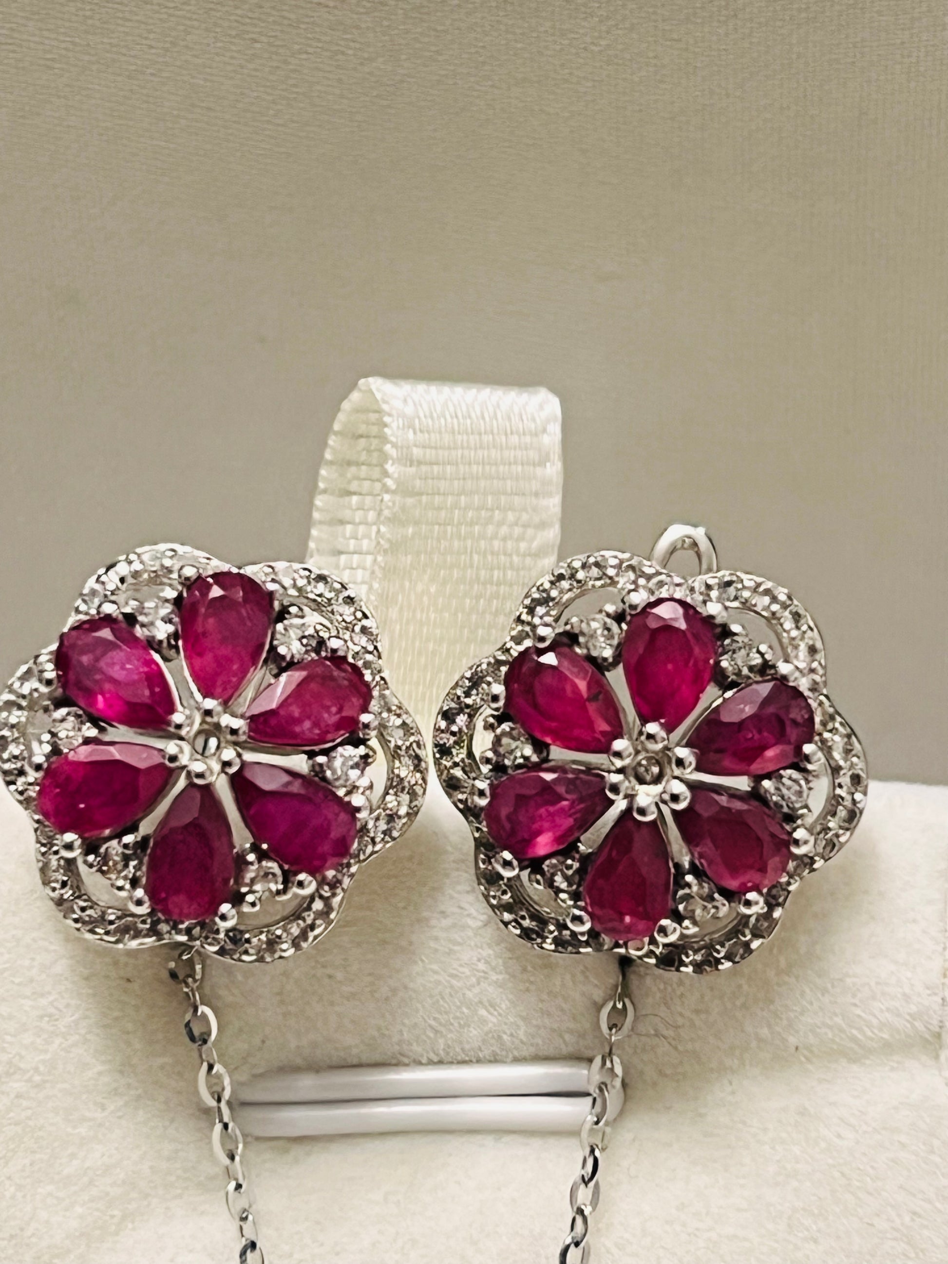 Handmade Natural Ruby Bloom- “The Neptune Set”