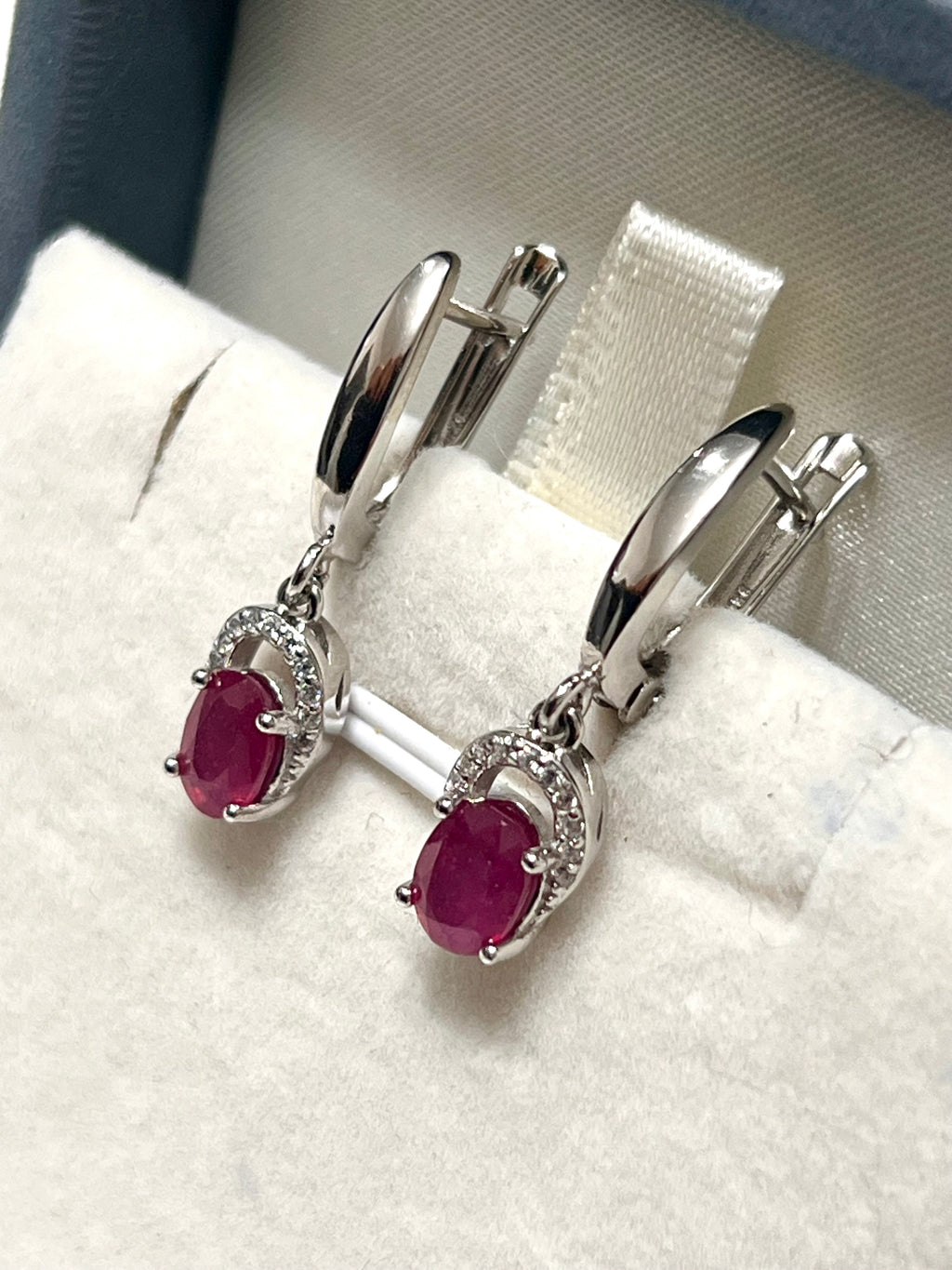 Handmade Burmese Pink Ruby Earrings