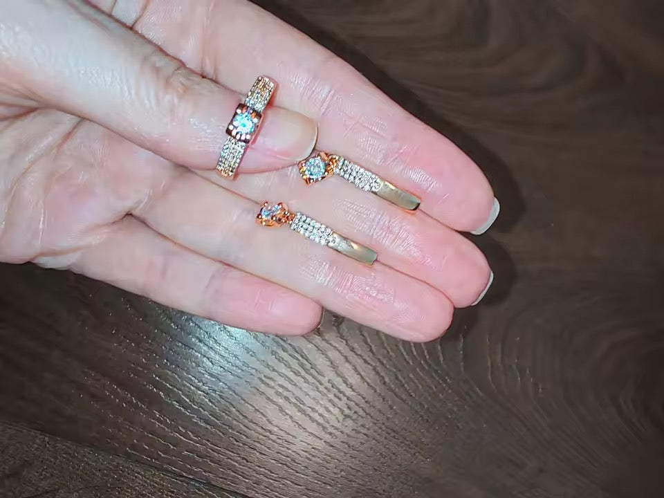 14K Rolled Gold White Shining Minimal Earrings