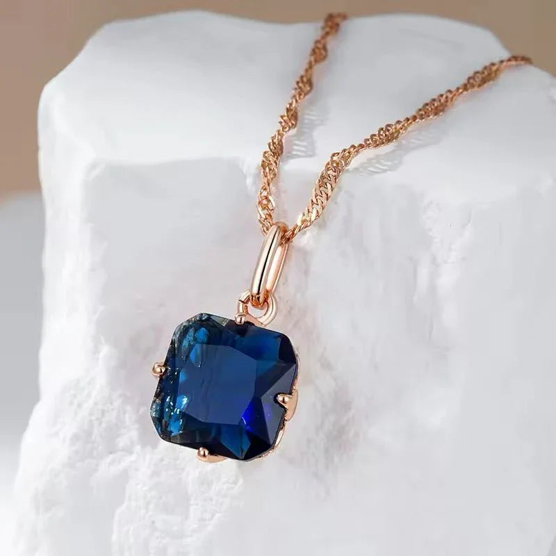 14k Sapphire Elegant Simple Set.