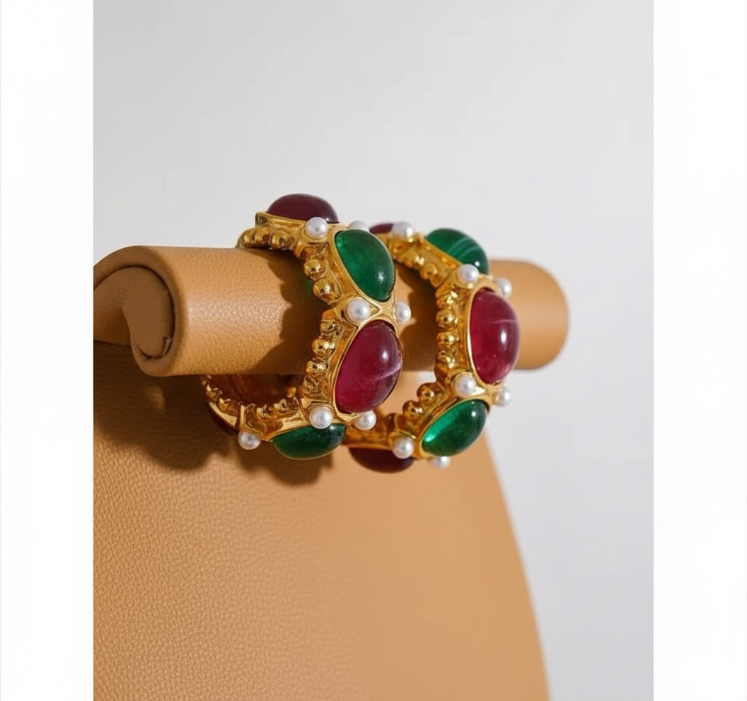 18k gold vermeil East West Earrings