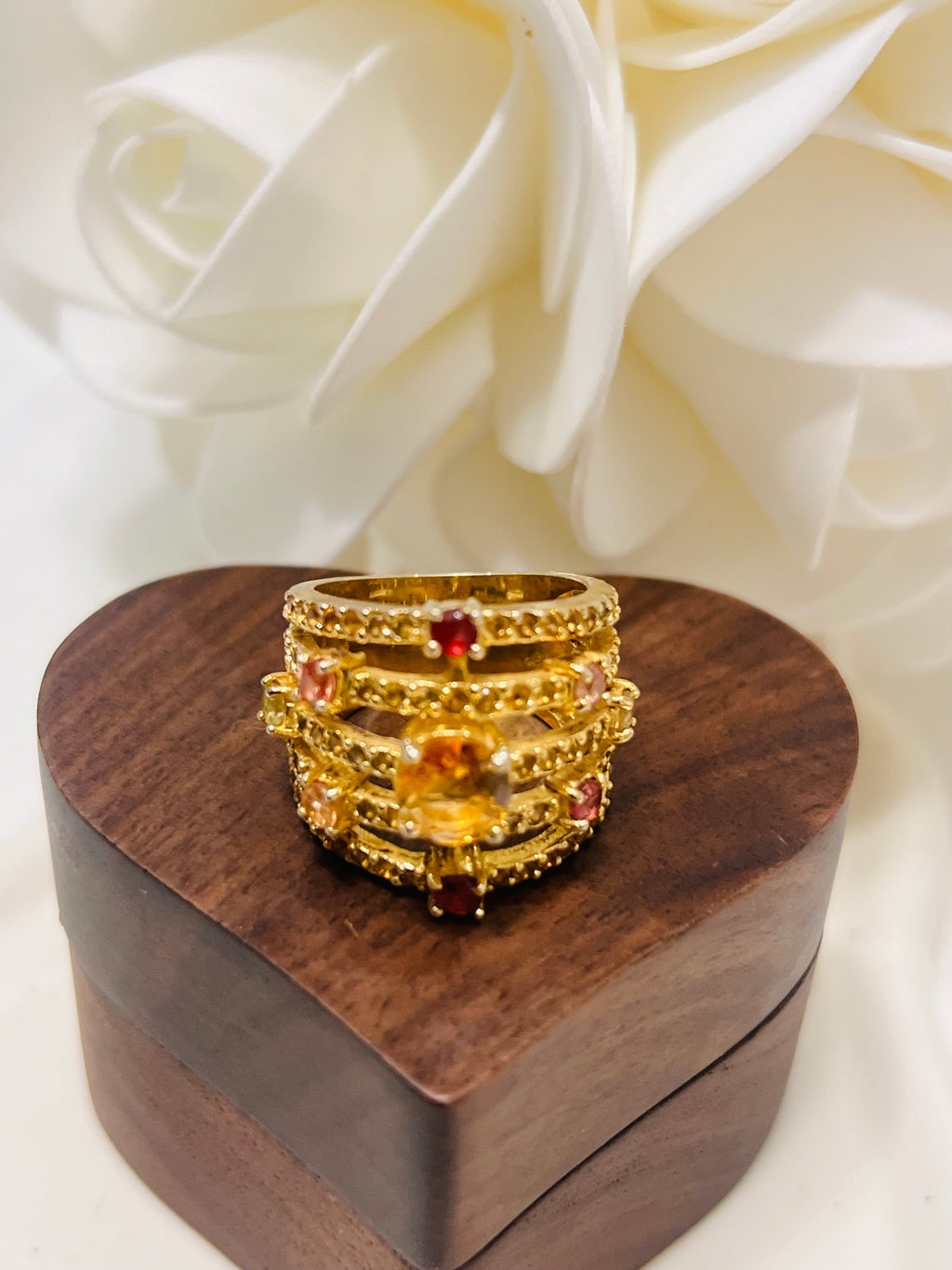 Handmade Genuine coloured Sapphire Ring