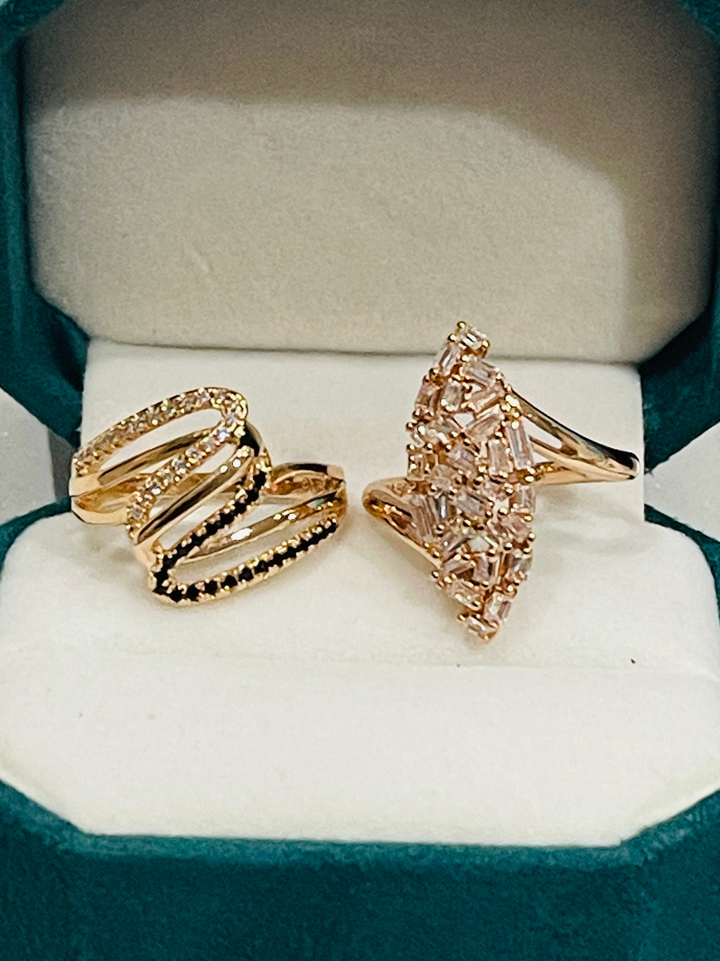 14k Rolled gold Ring Set