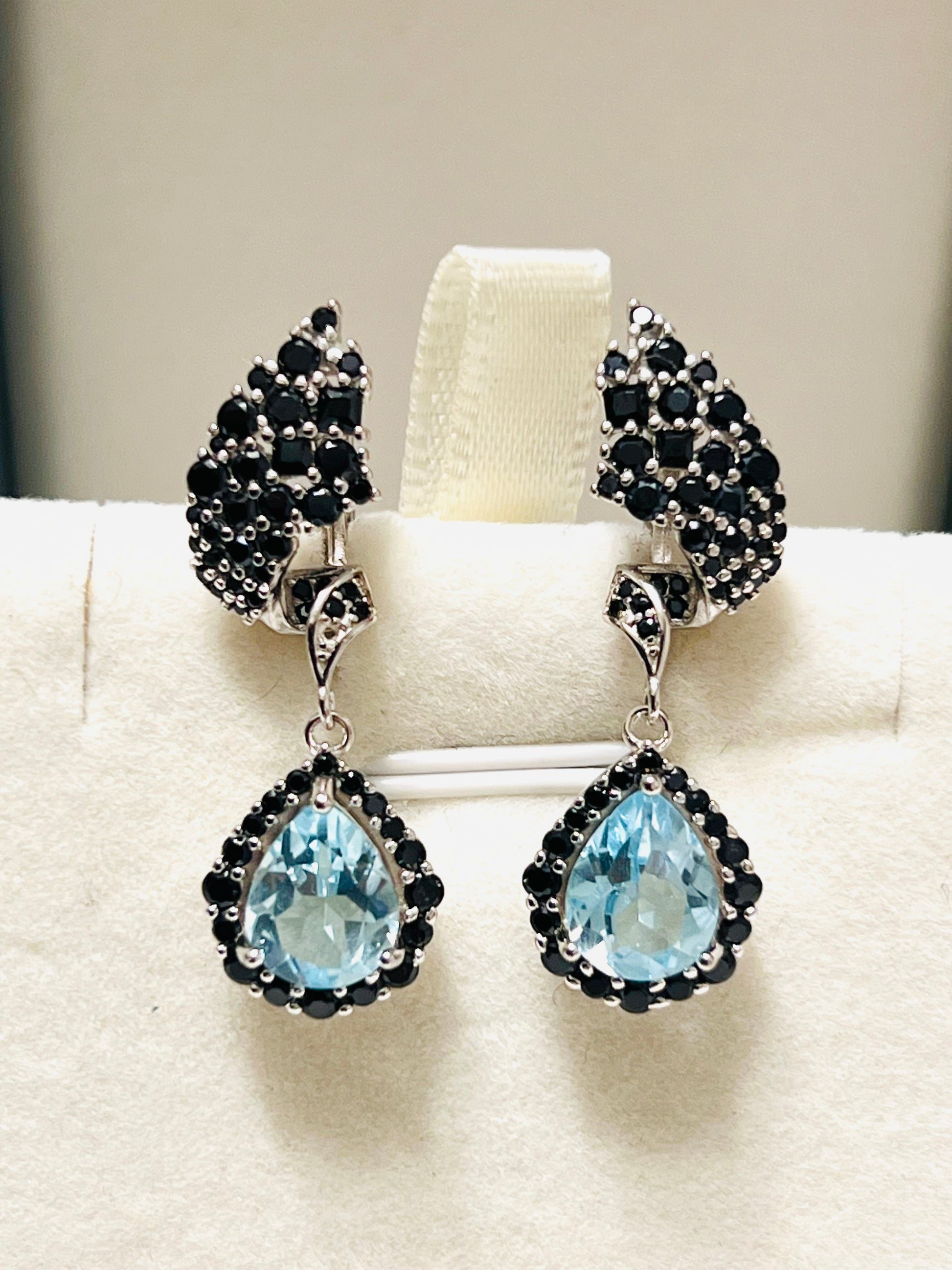 Handmade Natural Topaz and Spinel Set