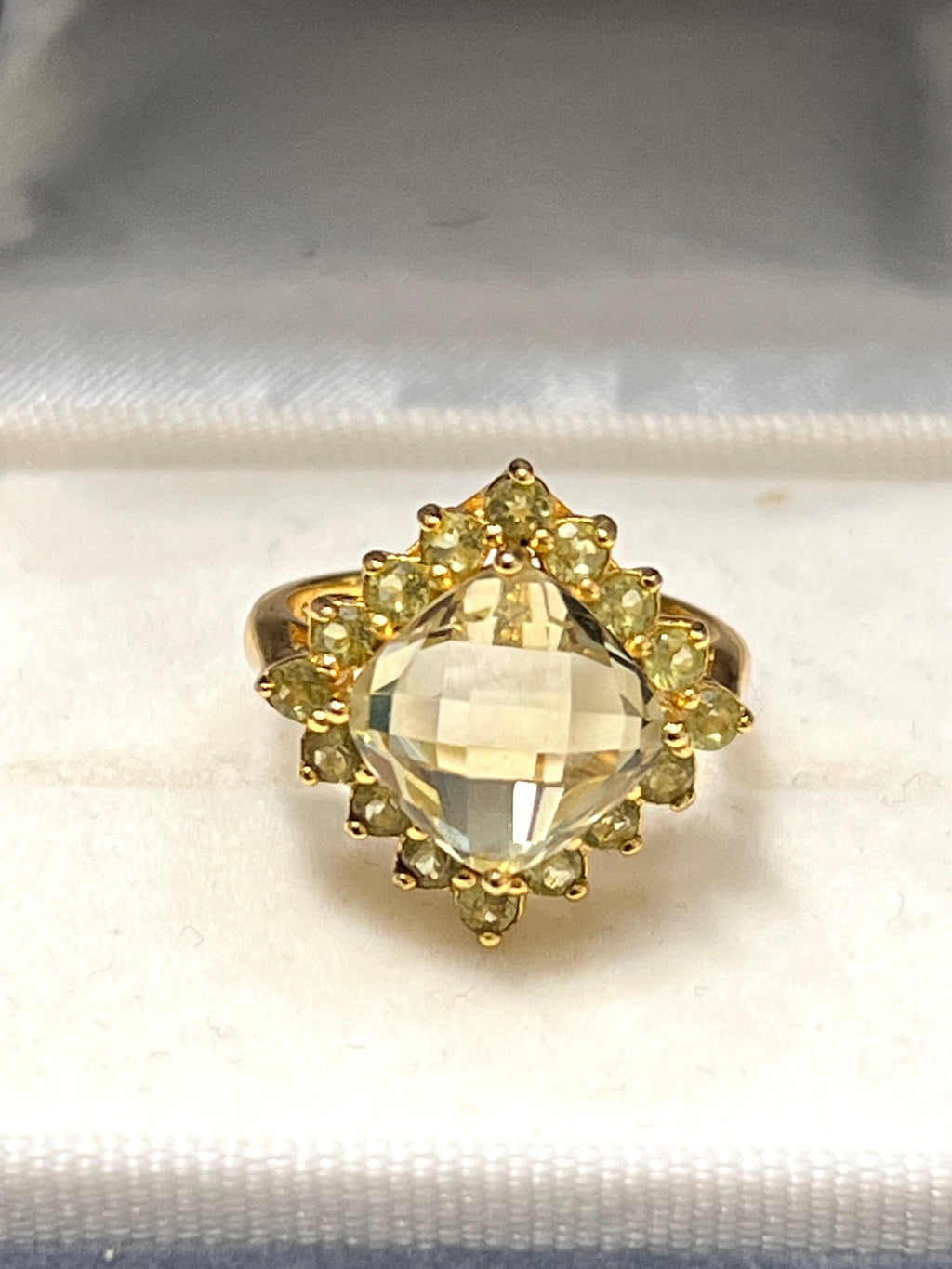 Genuine Green Amethyst and Peridot Ring- Artisan Made