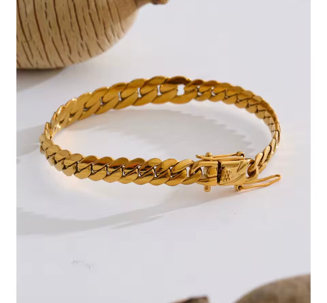 Statement Cuban Waterproof Bracelet- waterproof, anti tarnish