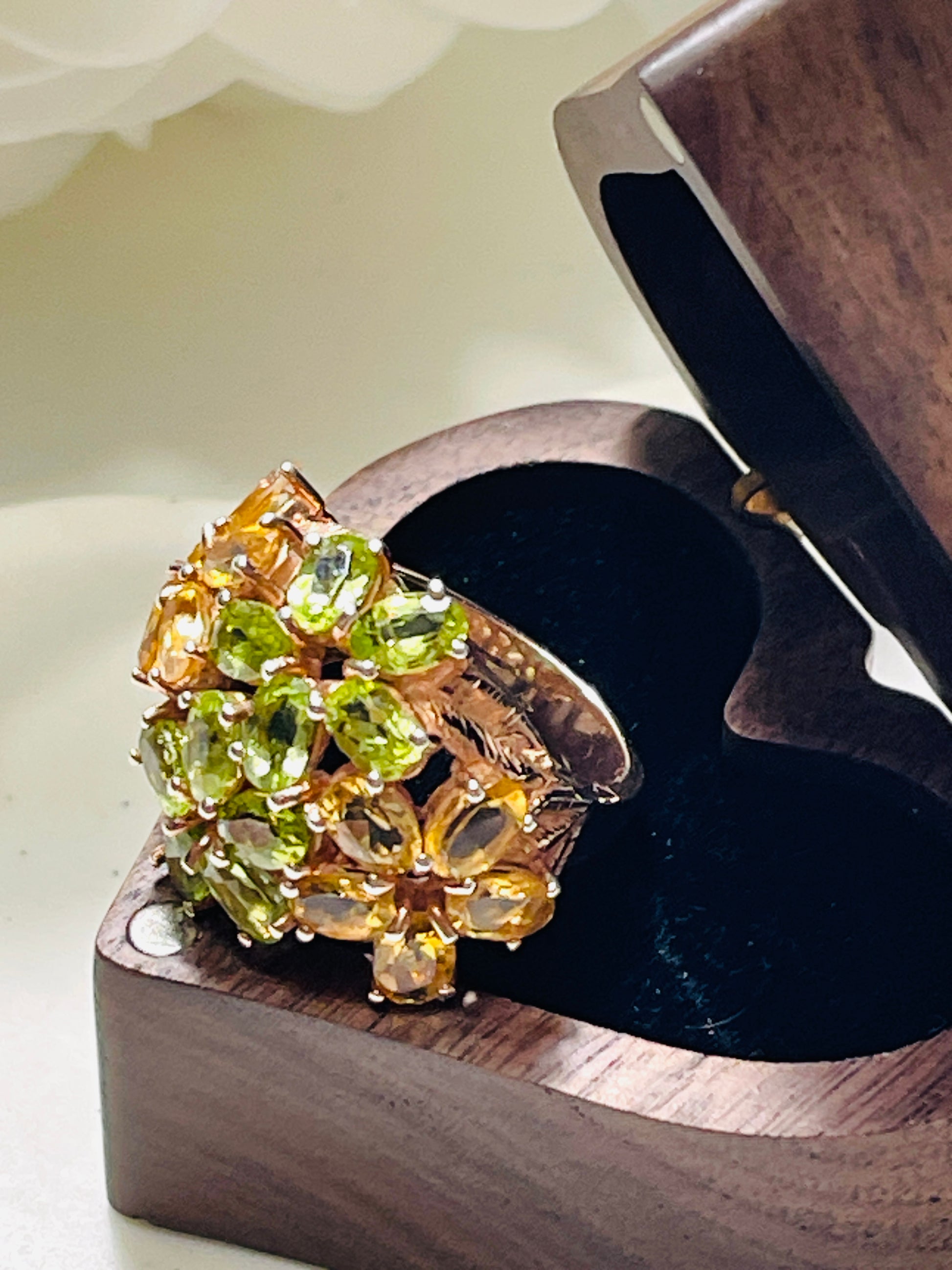 Handmade Genuine Citrine and Peridot Set