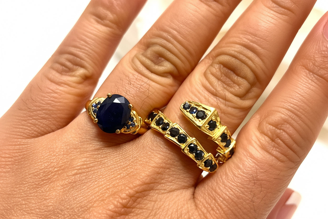 Genuine Sapphires Rings (set or separate)
