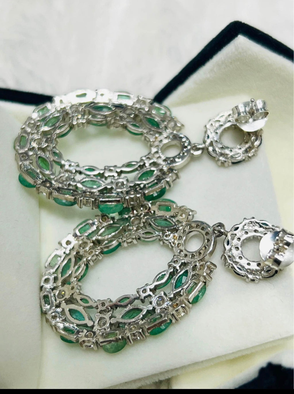 Handmade Exquisite Natural Emerald & Ruby Earrings – Italian Craftsmanship