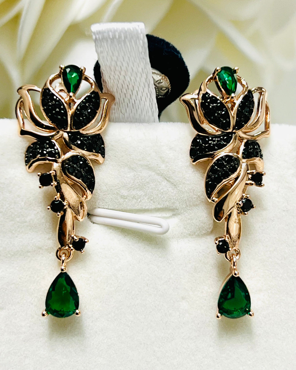 14k Rolled Gold Rose Earrings