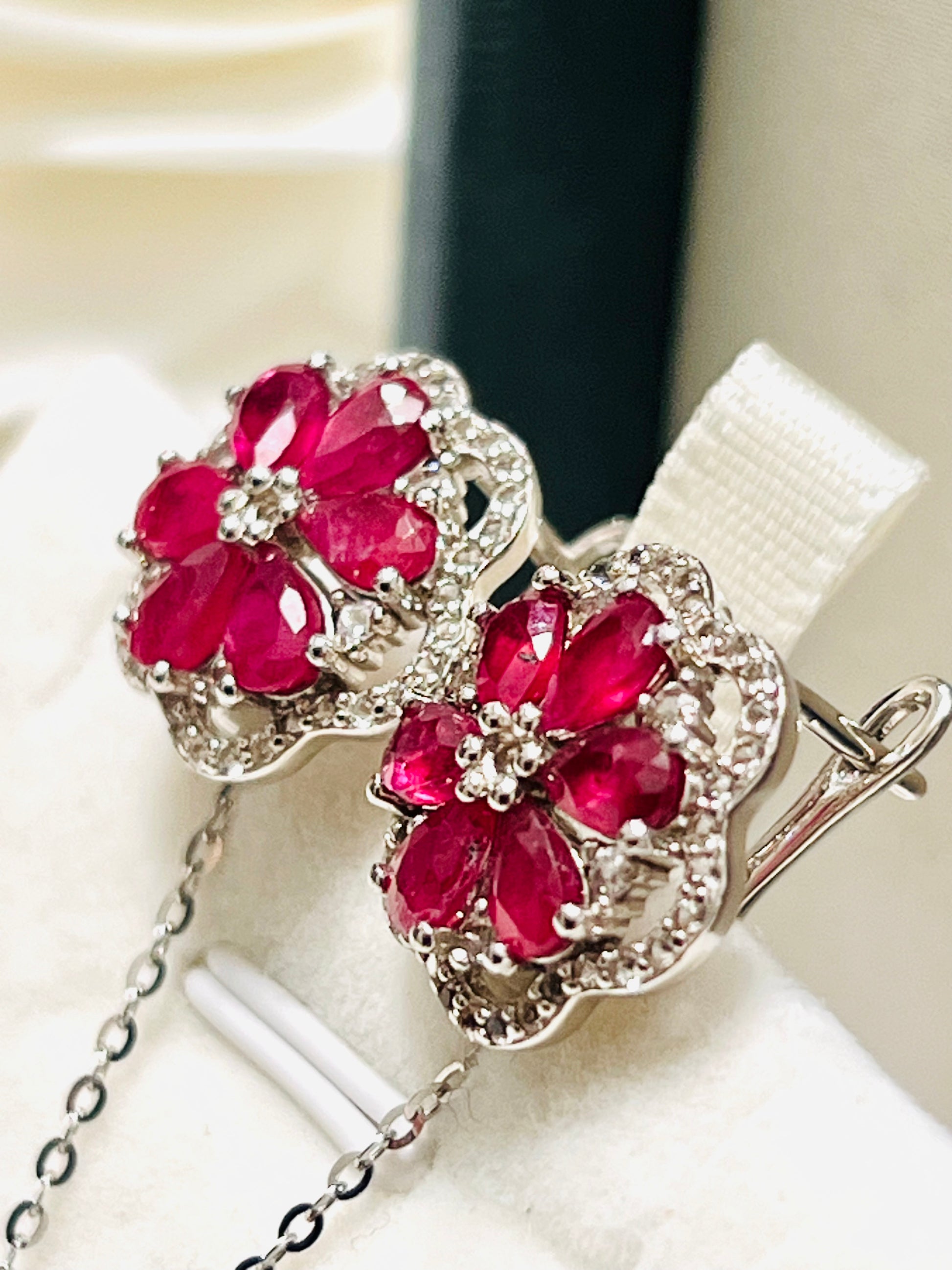 Handmade Natural Ruby Bloom- “The Neptune Set”