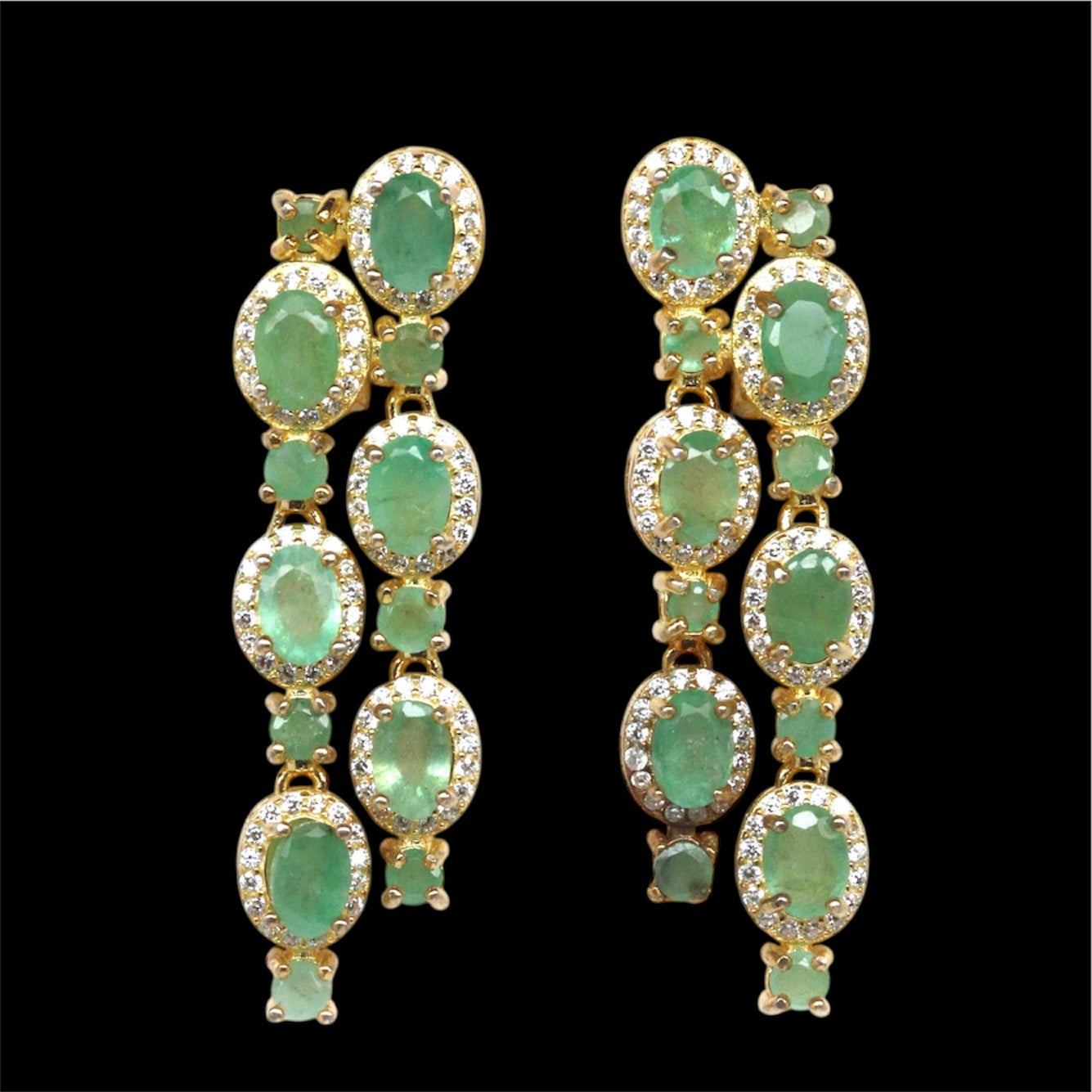 Handmade Colombian Emerald Earrings