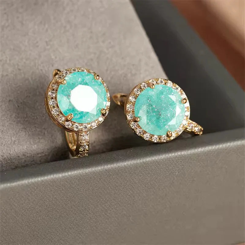 Frosted Opal Icon Earrings in 14K Rolled Gold