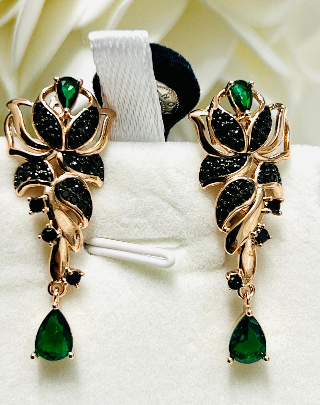 14k Rolled Gold Rose Earrings