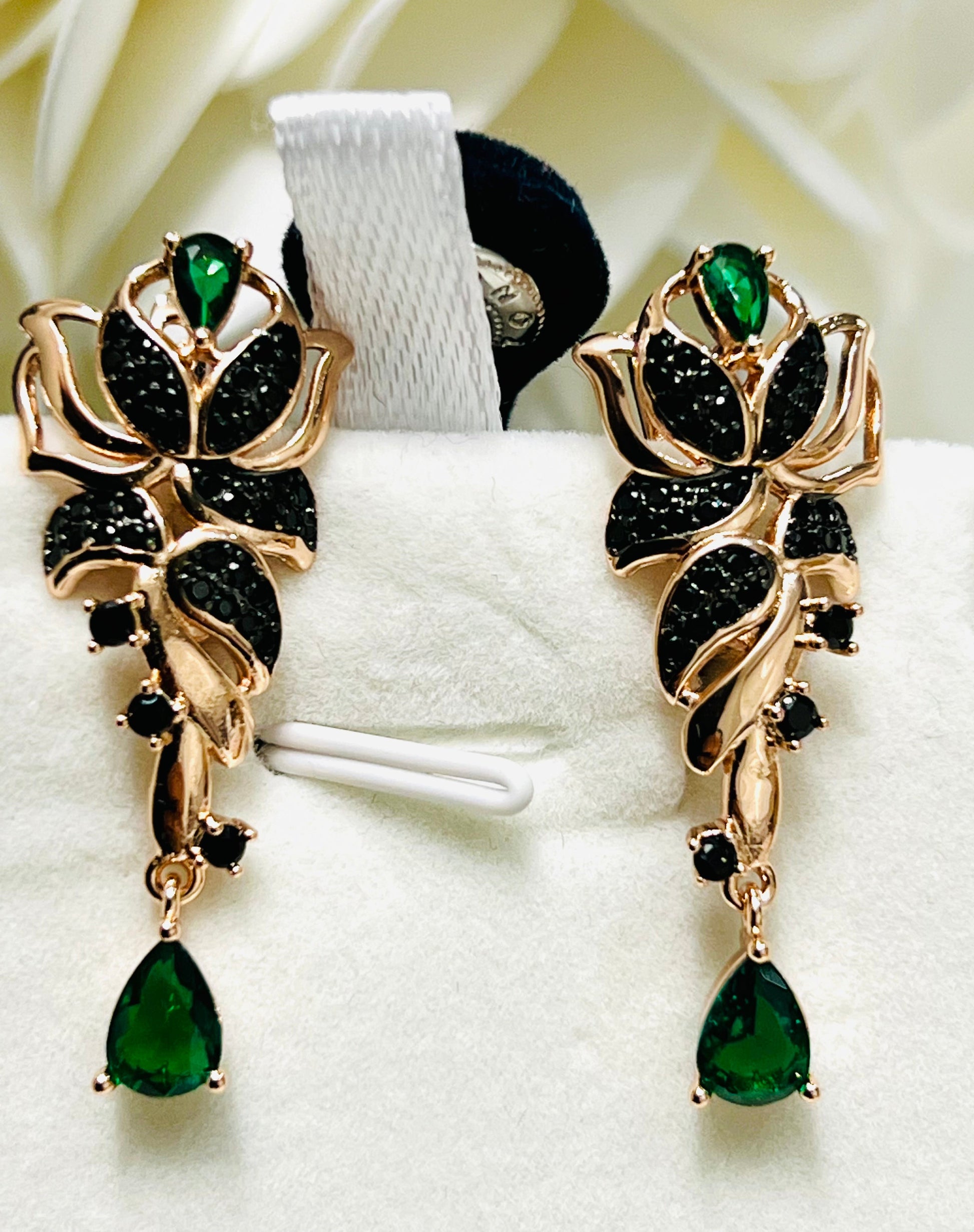 14k Rolled Gold Rose Earrings