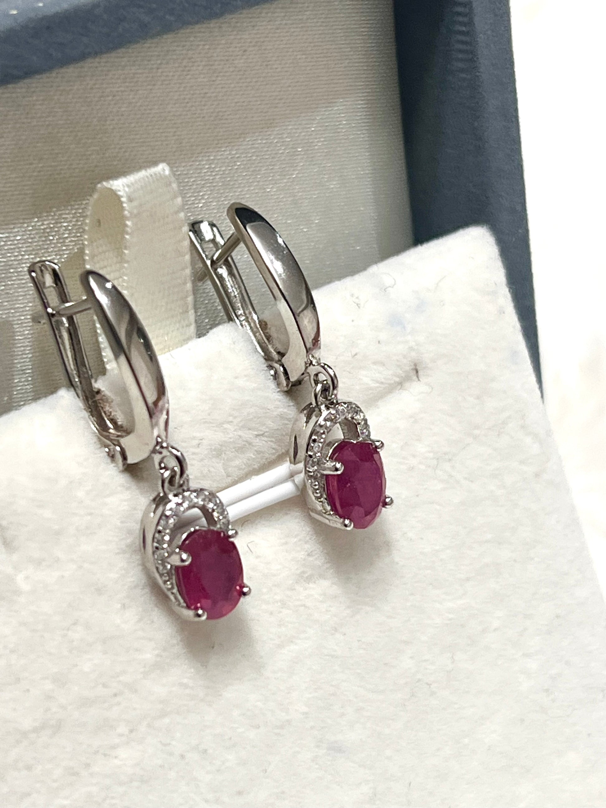 Handmade Burmese Pink Ruby Earrings