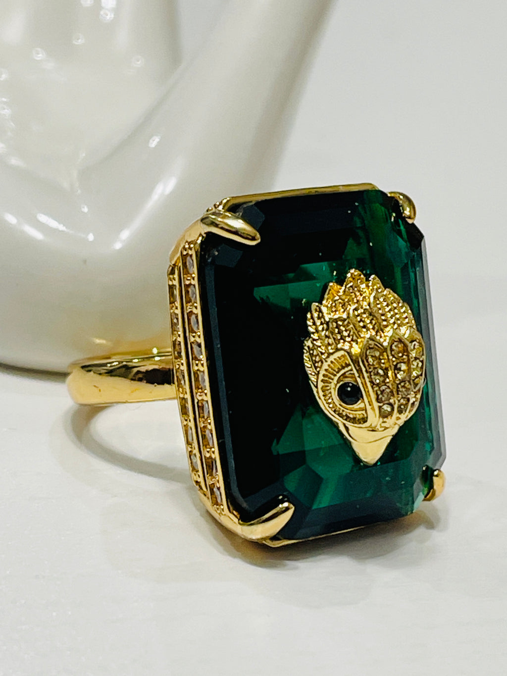 Kurt Geiger Statement Crystal Cocktail Ring (only size 9)
