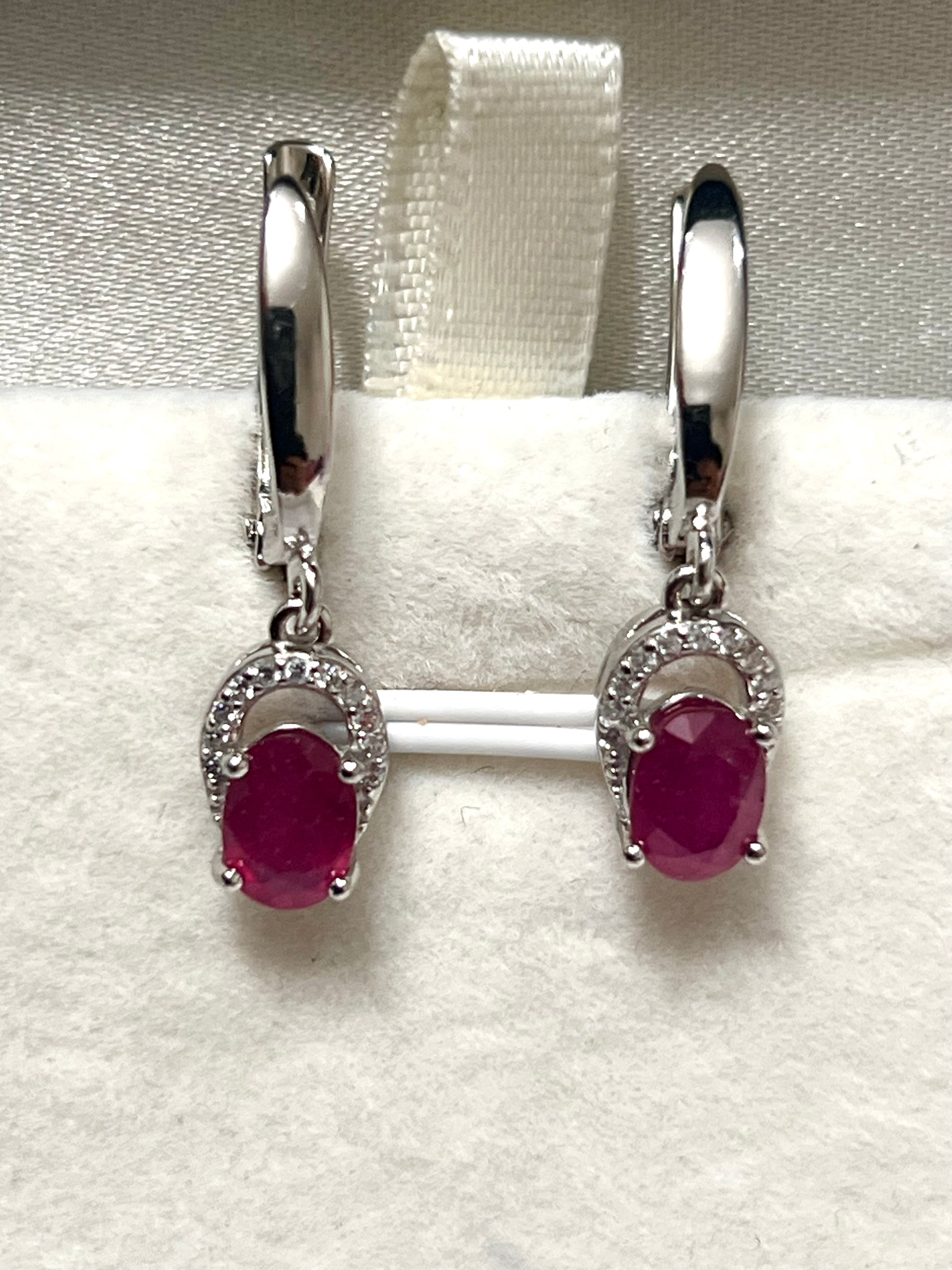 Handmade Burmese Pink Ruby Earrings