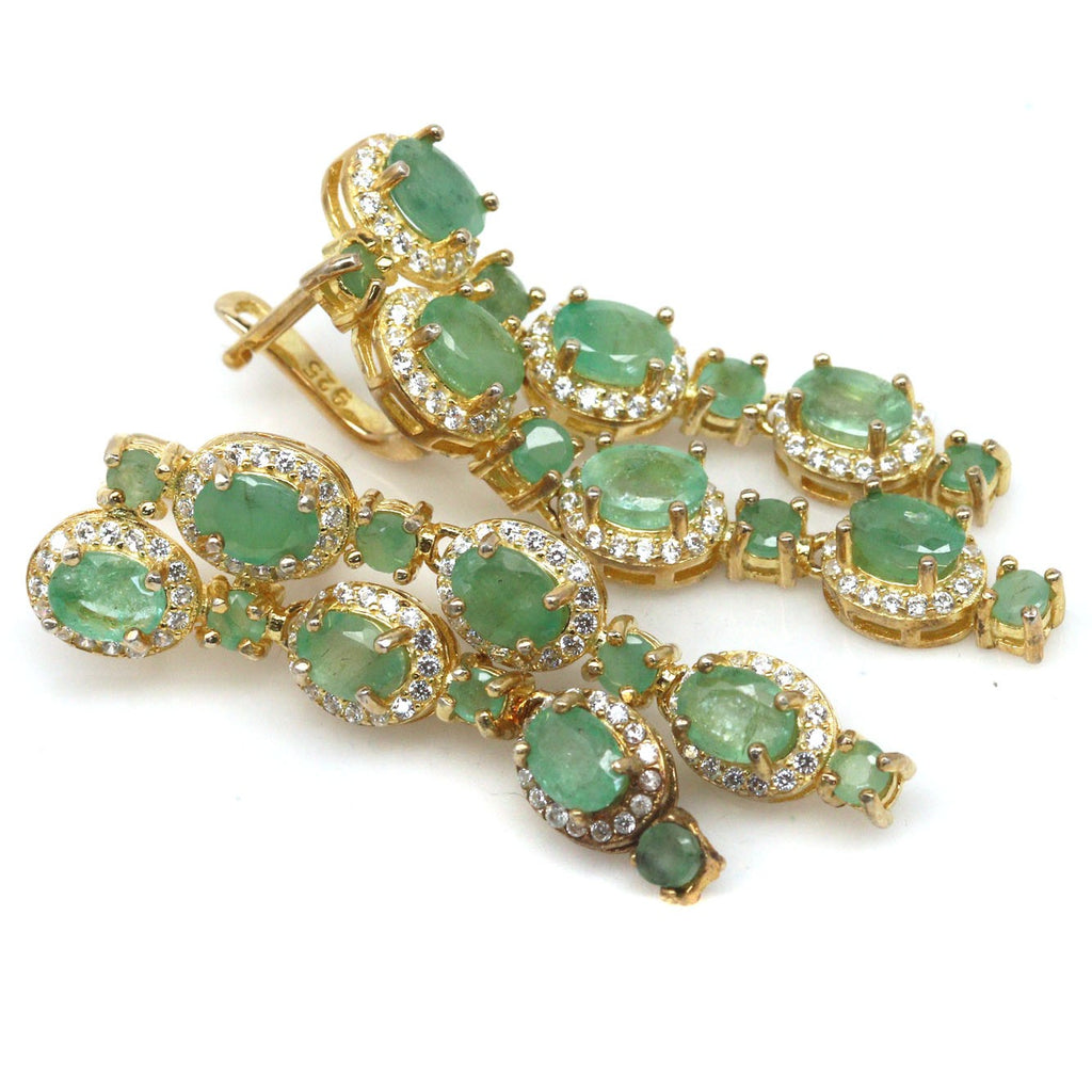Handmade Colombian Emerald Earrings