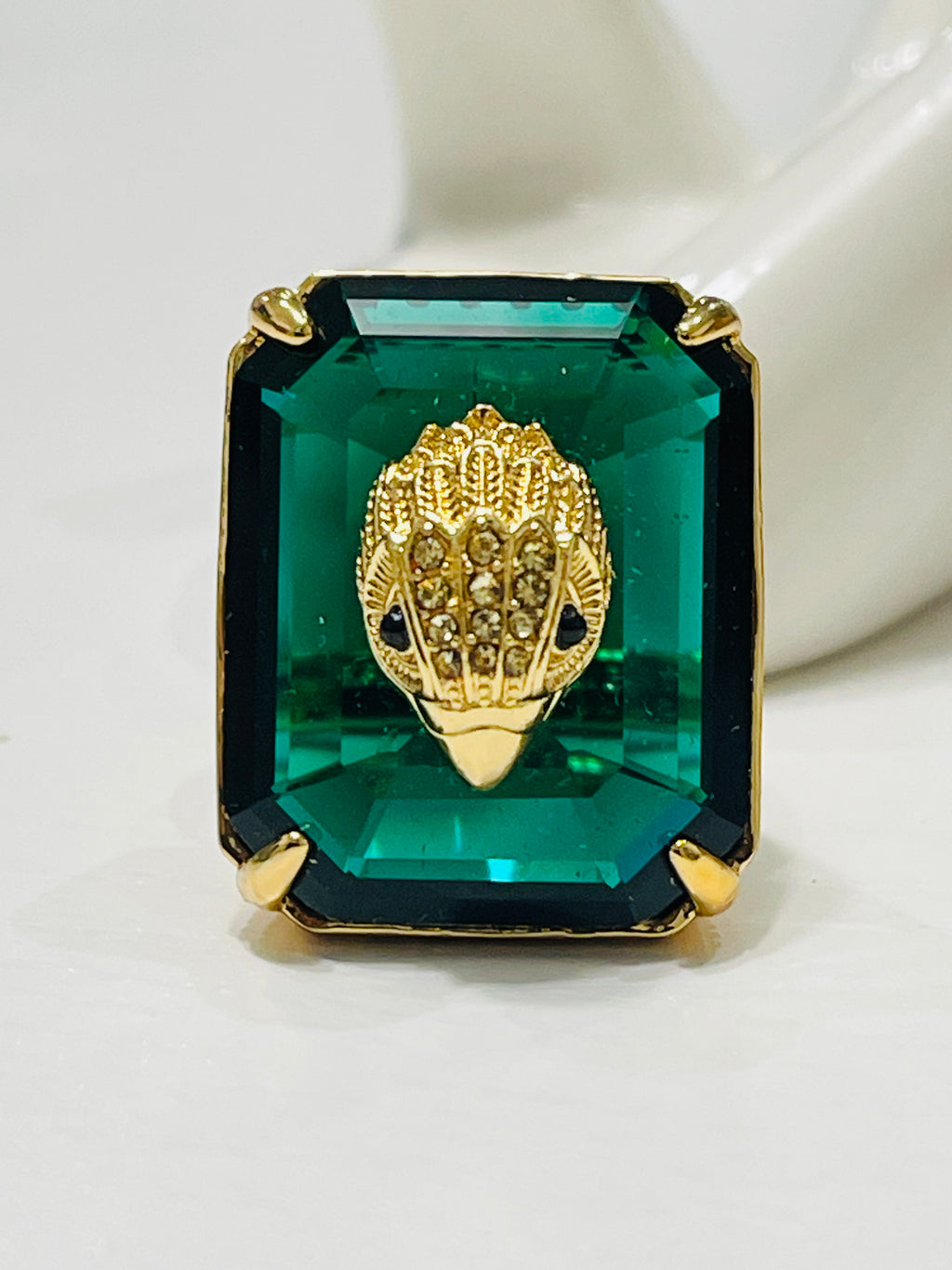 Kurt Geiger Statement Crystal Cocktail Ring (only size 9)