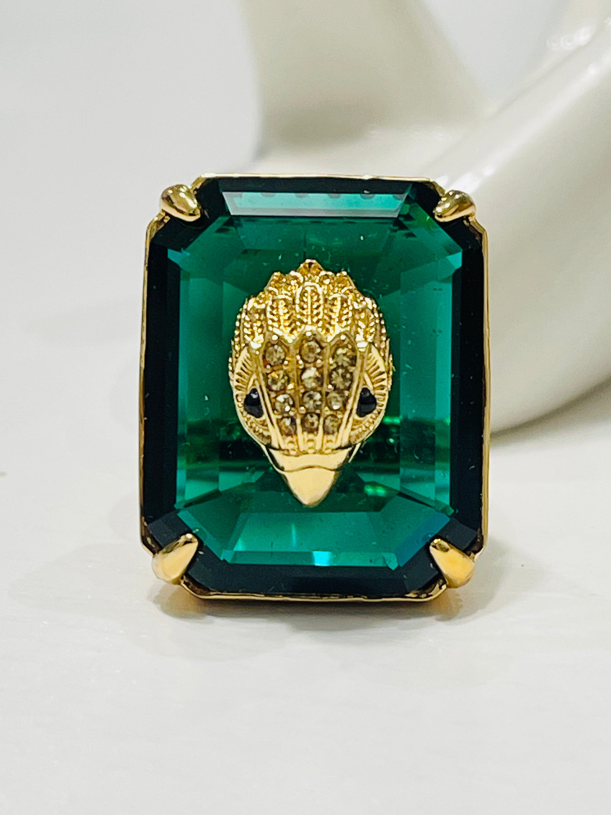 Kurt Geiger Statement Crystal Cocktail Ring (only size 9)