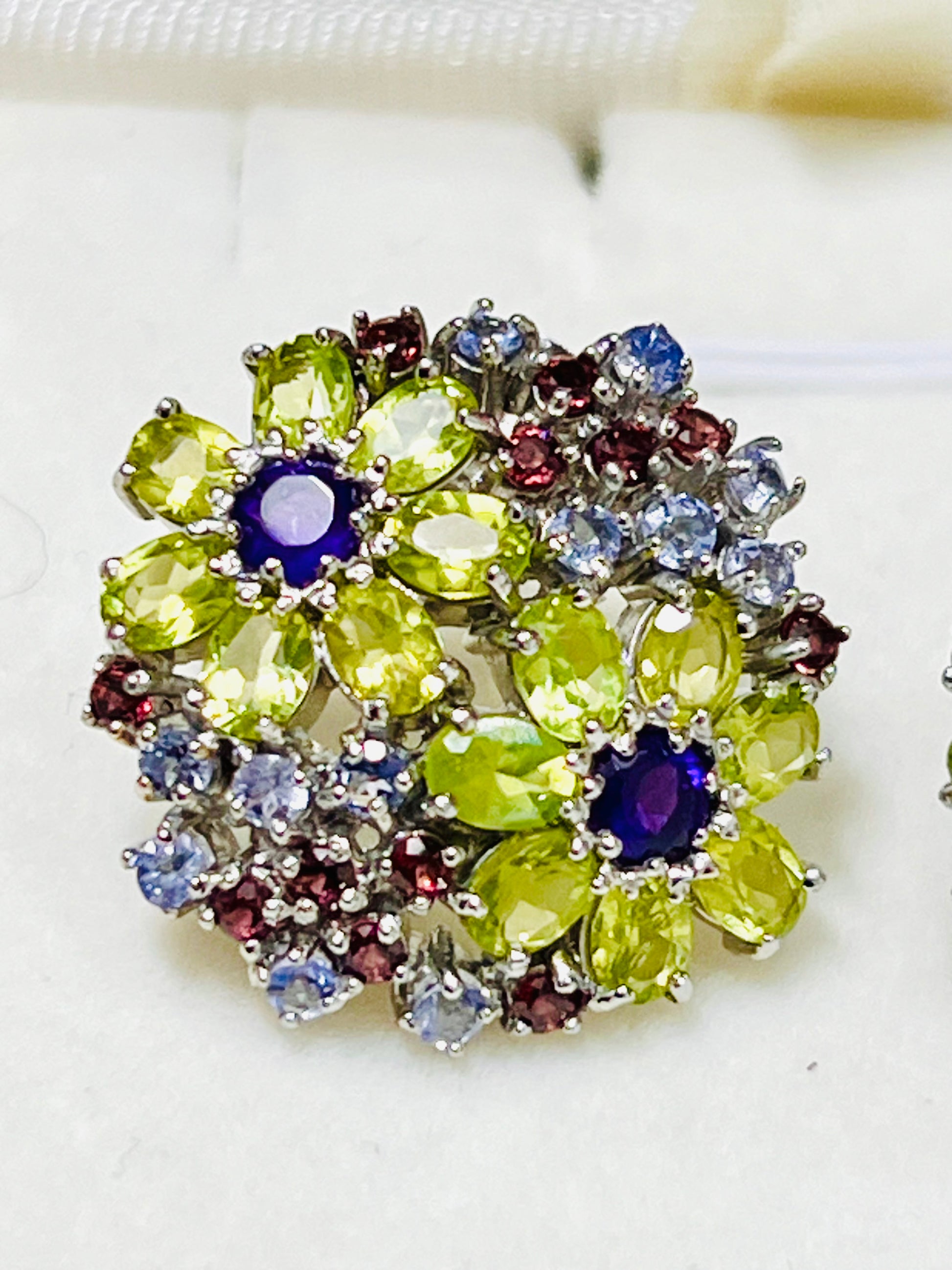 Handmade Stunning Bouquet Natural gemstones earrings