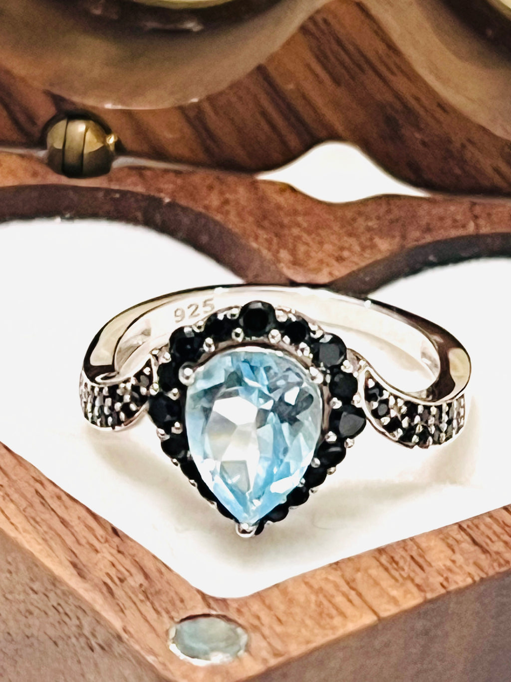 Handmade Natural Topaz and Spinel Set