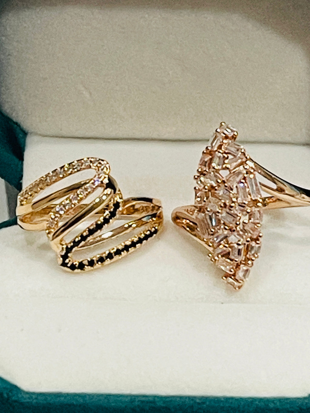 14k Rolled gold Ring Set