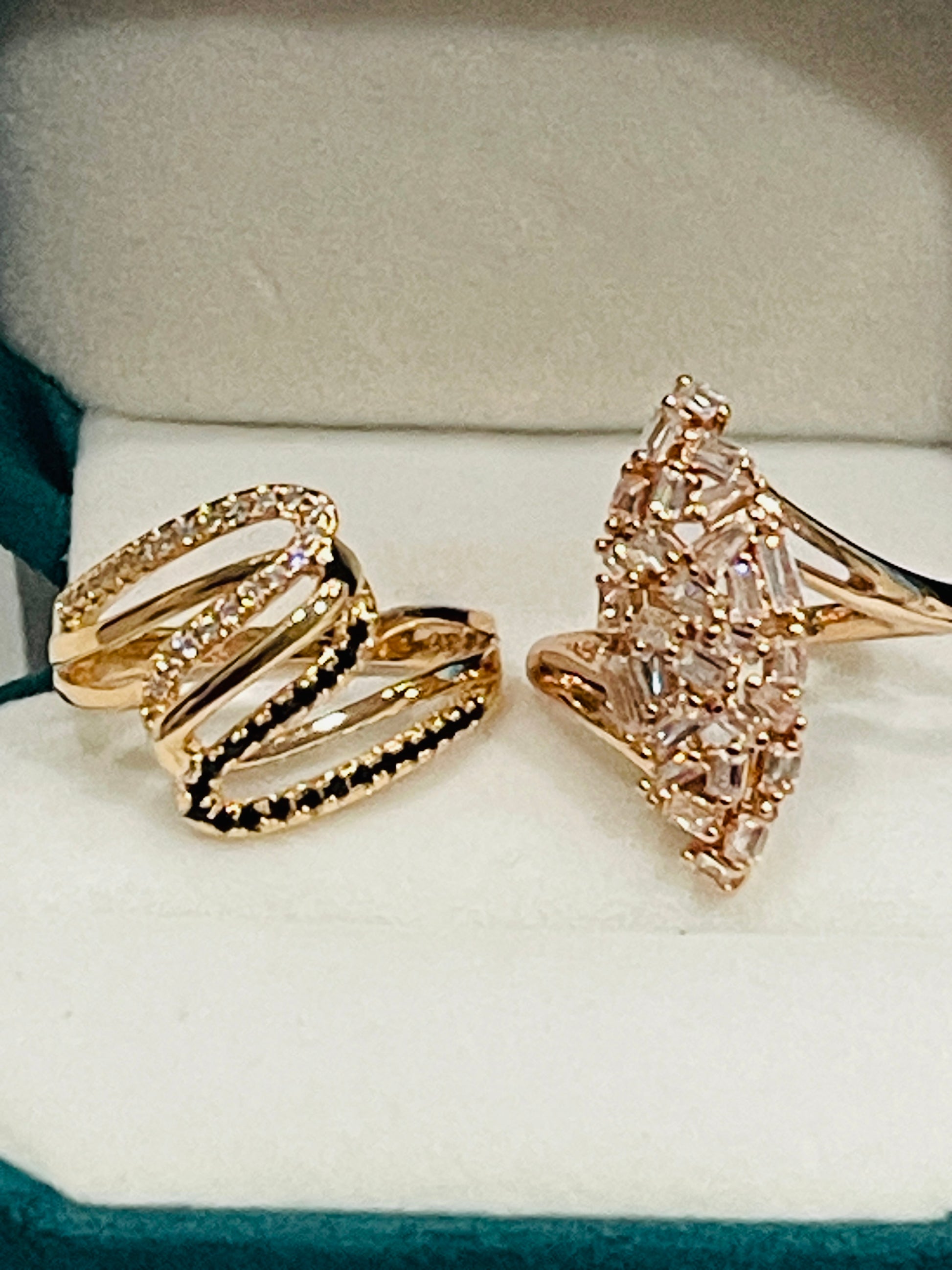 14k Rolled gold Ring Set