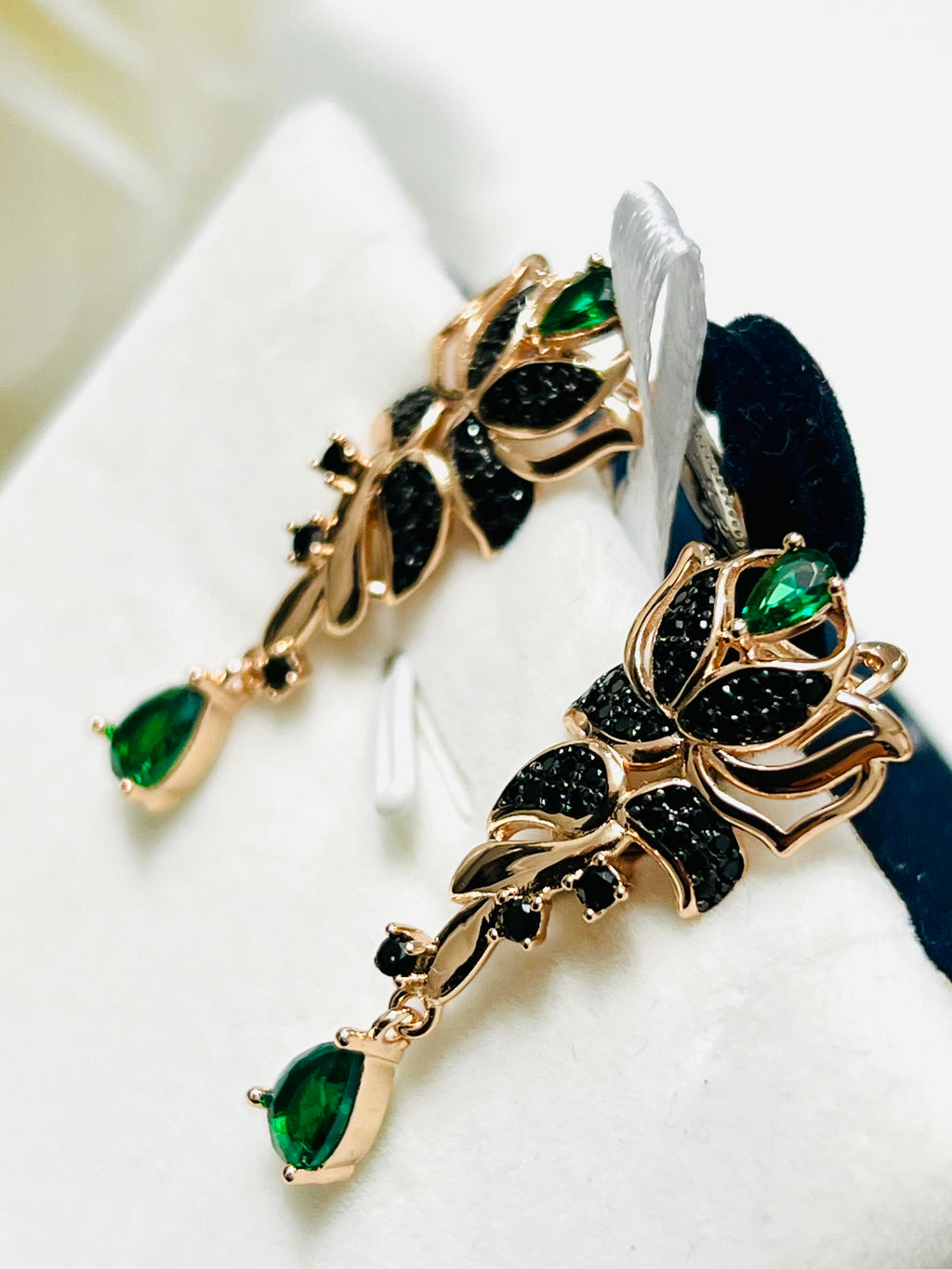 14k Rolled Gold Rose Earrings